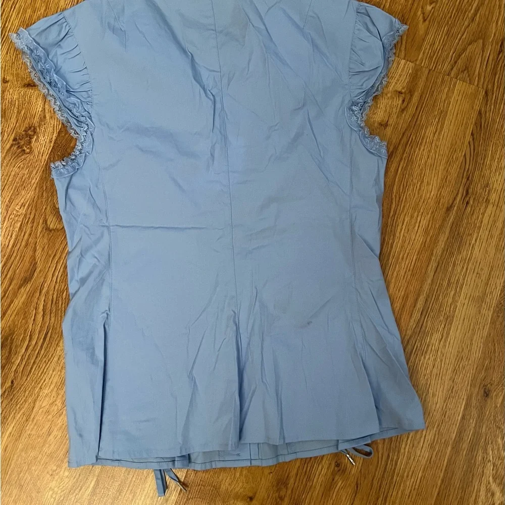 Moda International Sleeveless Sky Blue Top - Picture 10 of 10